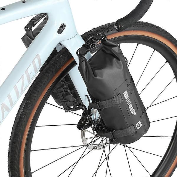 RHINOWALK RK4041BK 4L Udendørs Cykling Vandtæt Quick Release Cykel Forgaffel Taske, 12.5x40cm