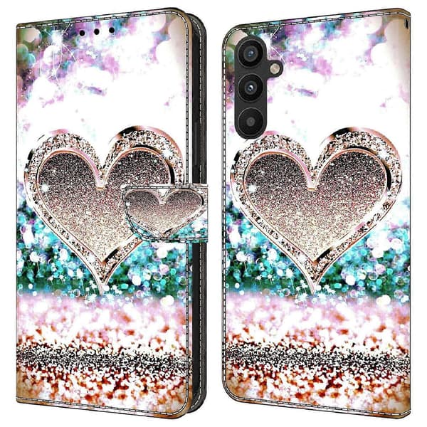 Mobilskal för Galaxy A34 5G (rosa diamant hjärta)