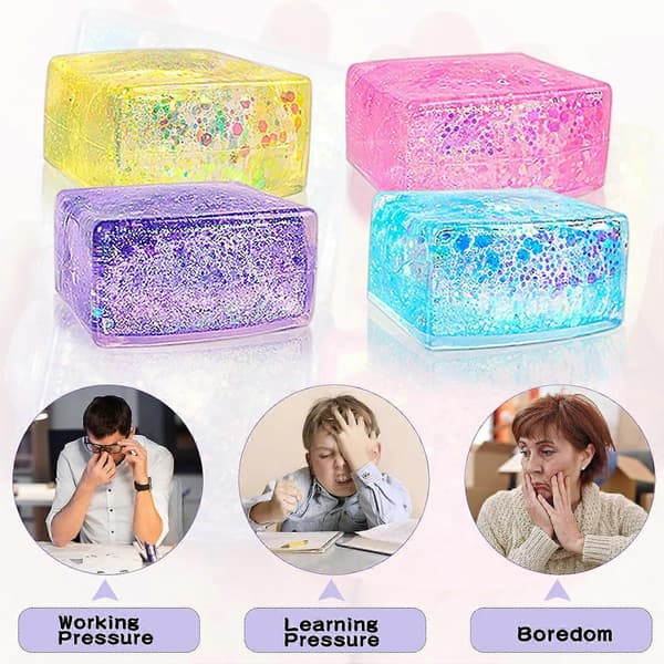 2026 nye 3 STK Fidget Legetøj Squishy Stress Terning, Kæmpe Stressbolde til Børn Voksne Squishy Angst Stresslindrende Is Fidget Terning Sukkerbolde, stil3