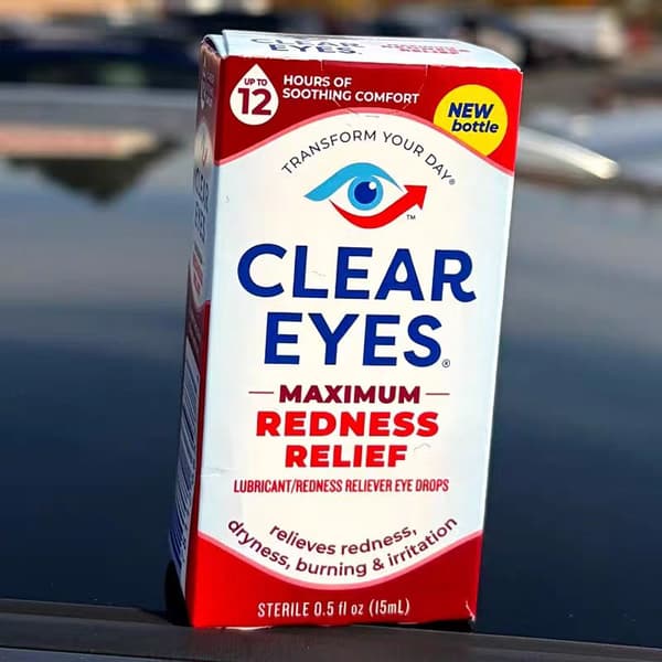 Clear Eyes Ögondroppar 15ml Mot Rodnad, Smörjande - Lindrar Irritation