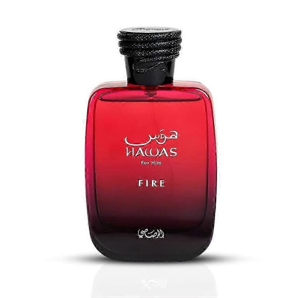 2025 RASASI Hawas Fire Eau De Parfum för män 100ML (3.4 Oz) - Djärv arabisk parfym med eldig essens - Långvarig lyxig doft