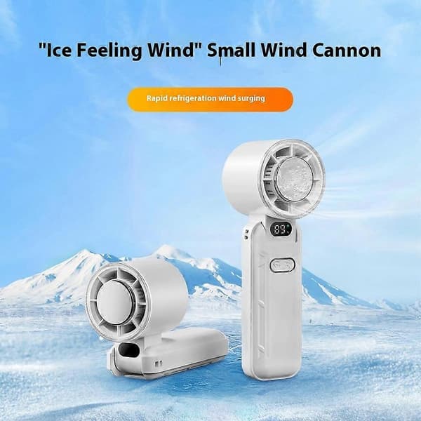 RD21 USB Håndholdt Ventilator Genopladelig Turbo Foldbar Mini Ventilator Bærbar Skrivebordskøleventilator - Lilla (Lilla, Lilla)
