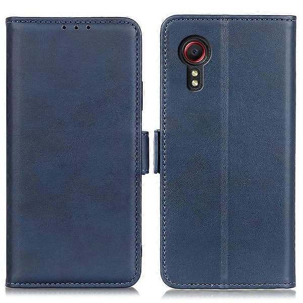 För Samsung Galaxy Xcover 7 Läderfodral Plånboksfodral Ställ Skyddande Flip Telefonfodral (Blå)