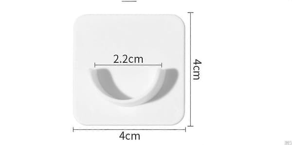 Set med 4 U-formade gardinstångsfästen 4cm