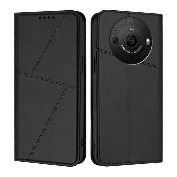 Sharp Aquos R8 Pro Lær Telefonveske (For Sharp Aquos R8 Pro)