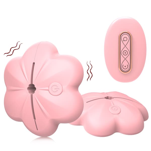 Nippelvibrator, silikon lett usynlig nippelleke, egnet for kvinnelige par (rosa)