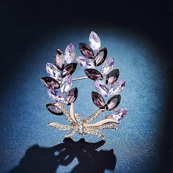 Lilla Rhinestone Krystal Emalje Broche Pins Gave til Piger
