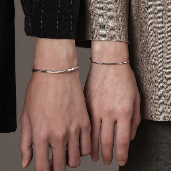 2 st Armband för älskande par, ormbenkedja