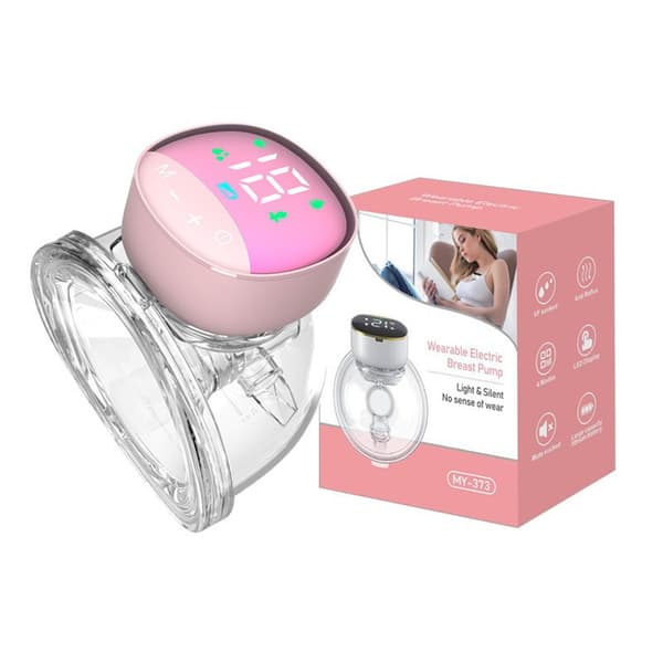 Bärbar bröstpump (rosa) 1 st