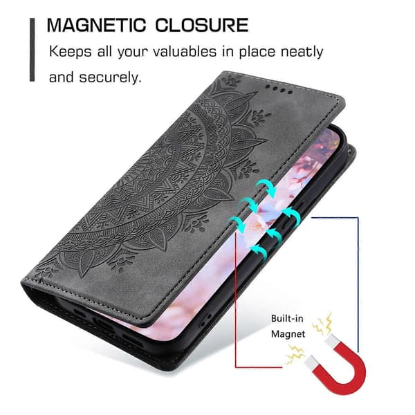 För Oppo A58 4G Mobiltelefonfodral PU Läder Anti-Repa Plånbok Telefonskyddsfodral - Grå (Grå)