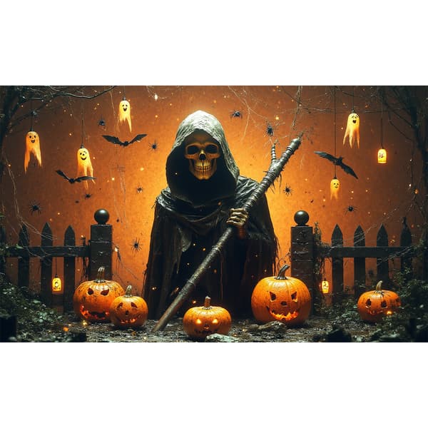 Halloween bakgrundsduk festlig atmosfär dekoration-279