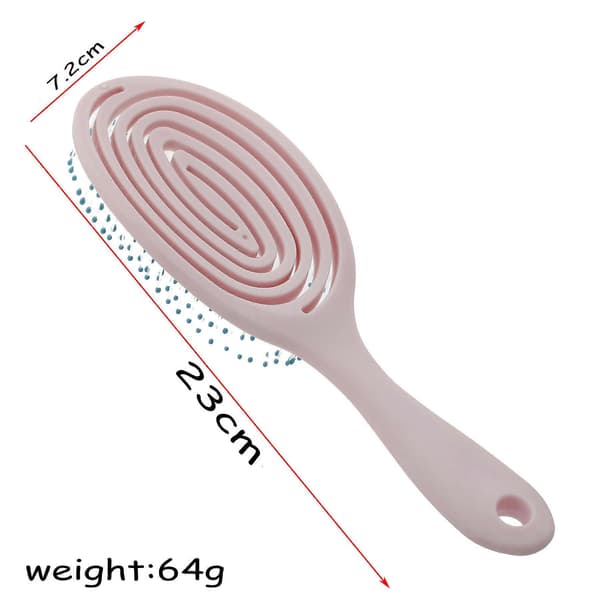 Spiral Detangler Borste för Kvinnor, Män, Barn – Lockigt & Långt Hår, Utan Ryck