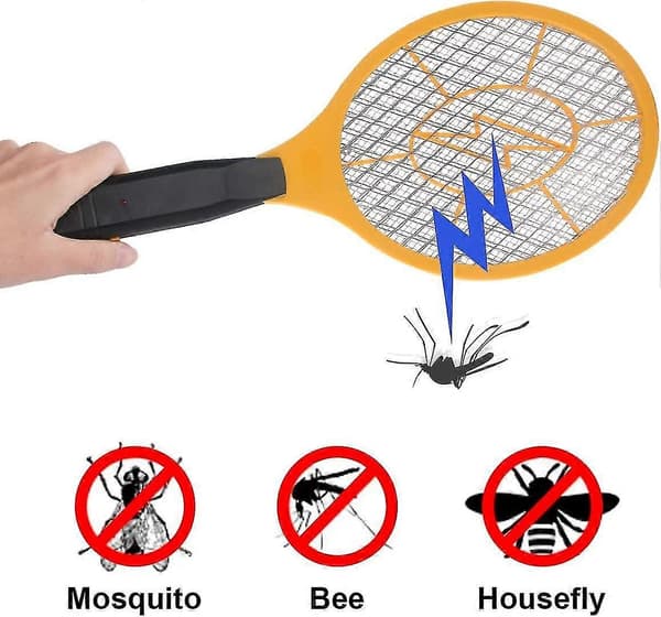 2-pack Insektsdödare Elektrisk Flugsmälla Dödar Myggor - Inomhus Utomhus Racket för Skadedjur - Säker