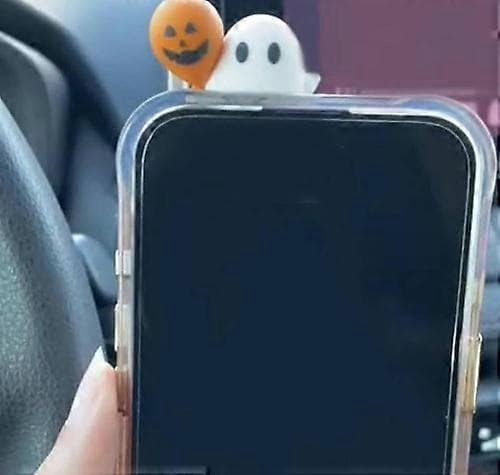 Ghostees Mystery Phone Buddy, Ghostees Ghost Blind Box, Halloween Søt Spøkelse Telefonpynt, Mini Overraskelse Morsomme Skrivebordsfigurer
