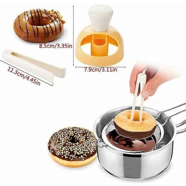 3 Stykker Smultringkakeform, Smultringform Maker, DIY Smultringkake Maker, Smultringform DIY Stekt, Smultring Maker, Smultring Smultringform med Dyppeklips