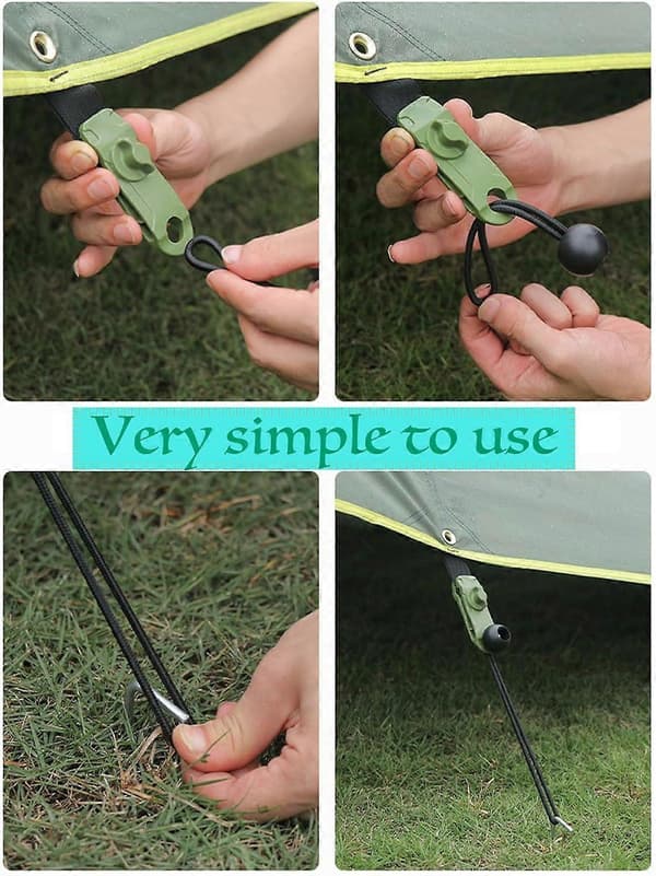 30 stk. Elastisk strammer med kule, elastisk, presenningsstrammer for banner, paviljong, camping, telt, gardinforlengelsessele