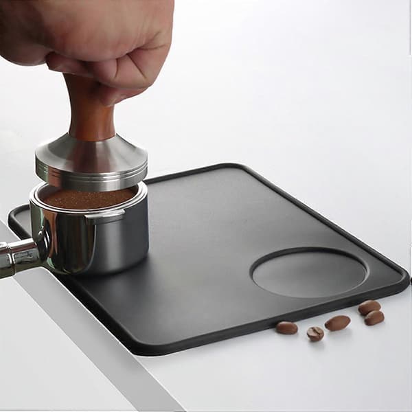 Silikone Kaffemåtte, Kaffe Tamper Måtte, Barista Tilbehør 20 x 15 CM - Uden Kantbeskyttelse