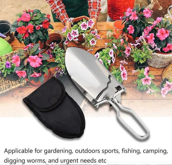 Vikbar Spade, Portabel Mini Vikbar Spade Överlevnadsspade Multifunktionell för Utomhusfiske Camping