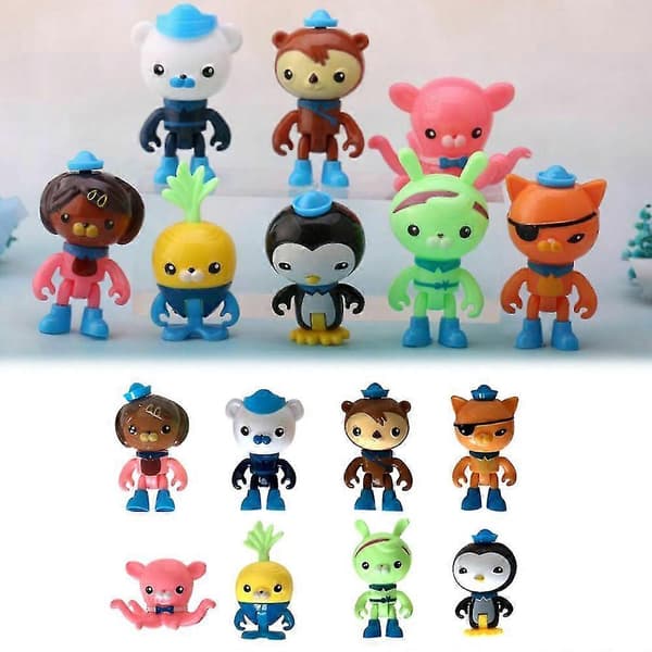 Børnegaver 8 stk./sæt Octonauts Figurer Octo Crew Pack Legesæt Action Figur Dukke Legetøjsdekoration