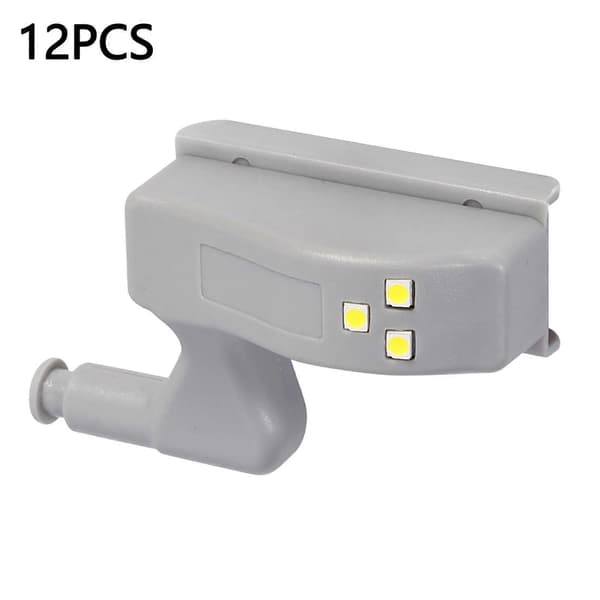 12 stk. LED Hengsellys Skap Garderobe Automatisk Sensor Belysning Batteridrevet Lys