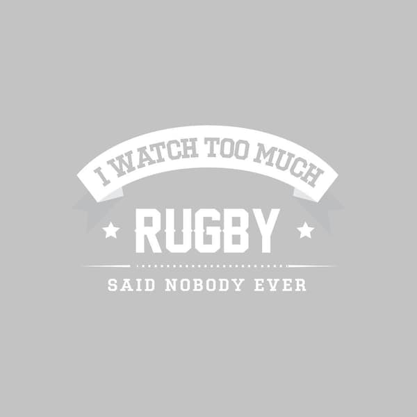 Jeg ser aldrig for meget rugby pude (Lynggrå)