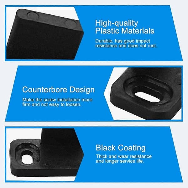 6 stk. Plast Skyvedør Guide 45*20*24mm Gulv Skyvedør Guide Multifunksjonell Gulvguide