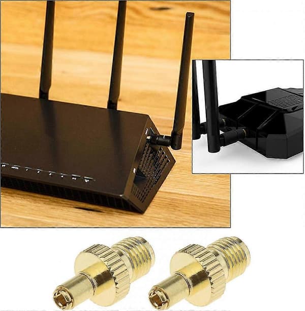 2 X Sma Hun Til Ts9 Han Rf Adapter Guldbelagte Koaksialstik Til Antenner Der Sender Wi-fi Trådløse Lan-enheder