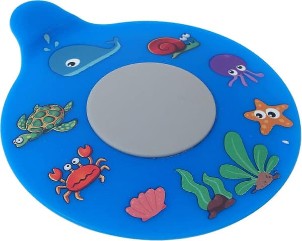 1 stk. Badekaravløpsstopper, Silikon Badekarstopper Plugg, Universelt Badekaravløpsdeksel, Gave til Barn Småbarn Babyer (Blå Skilpadde, 13 cm)