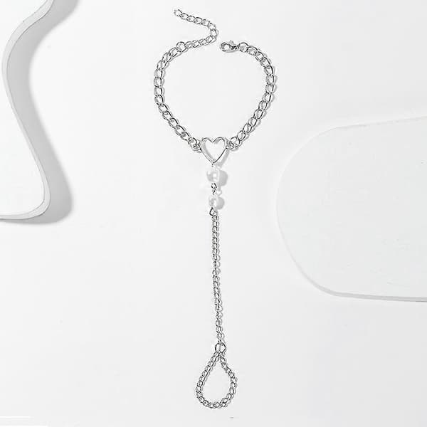 Ring armbånd hånd sele halskæde til kvinder, boho håndkæde ring armbånd, fingerring armbånd hånd sele halskæde