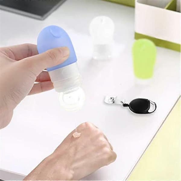 Reseflaskor i silikon, set, tomma behållare för handsprit - 3 st (38 ml)