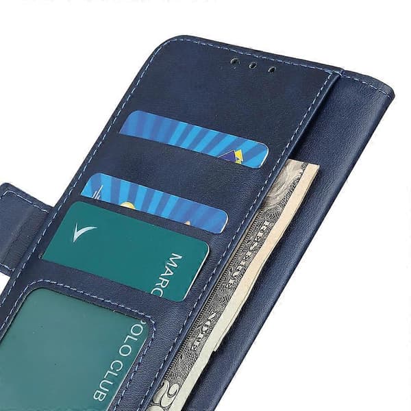 För Samsung Galaxy Xcover 7 Läderfodral Plånboksfodral Ställ Skyddande Flip Telefonfodral (Blå)