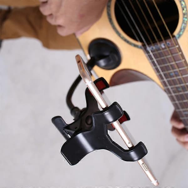 1 st Gitarrhållare Elektrisk Gitarr Ukulele Telefonfäste Lazy Mobiltelefon