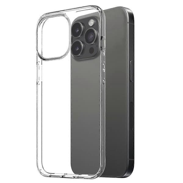 NORTHJO för iPhone 16 Pro TPU mobilskal med skärmskydd och linsskydd, 3 i 1 set