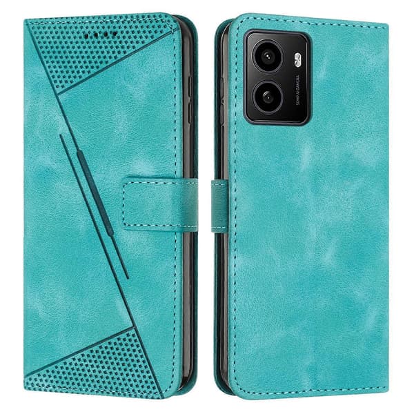 Fantasy Triangel Läder Telefonfodral med Långt Snöre för HMD Pulse Pro (Grön)