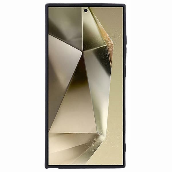 Lædertekstur TPU Stødsikkert Telefoncover til Samsung Galaxy S24 Ultra - Sort (Sort)
