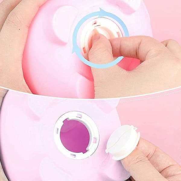Søt uknuselig sparegris i plast for jenter og gutter, myntboks til bursdag, påske, babyshower. (rosa)