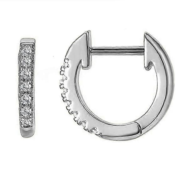 14K Gullbelagt Cubic Zirconia Mansjett Øredobber Huggie Stud