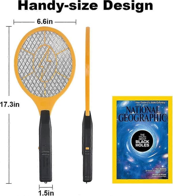 2-pack Insektsdödare Elektrisk Flugsmälla Dödar Myggor - Inomhus Utomhus Racket för Skadedjur - Säker