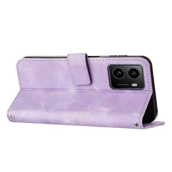 Fantasy Triangel Läder Telefonfodral med Långt Snöre för HMD Pulse Pro (Lila)