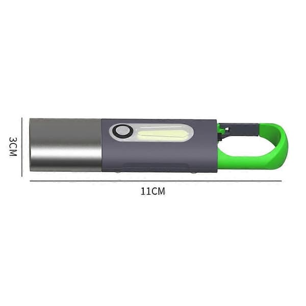 Ladattava taskulamppu, USB C Suuri Lumen Zoomattava Pieni LED-taskulamppu 4 tilaa Muovinen lyhty