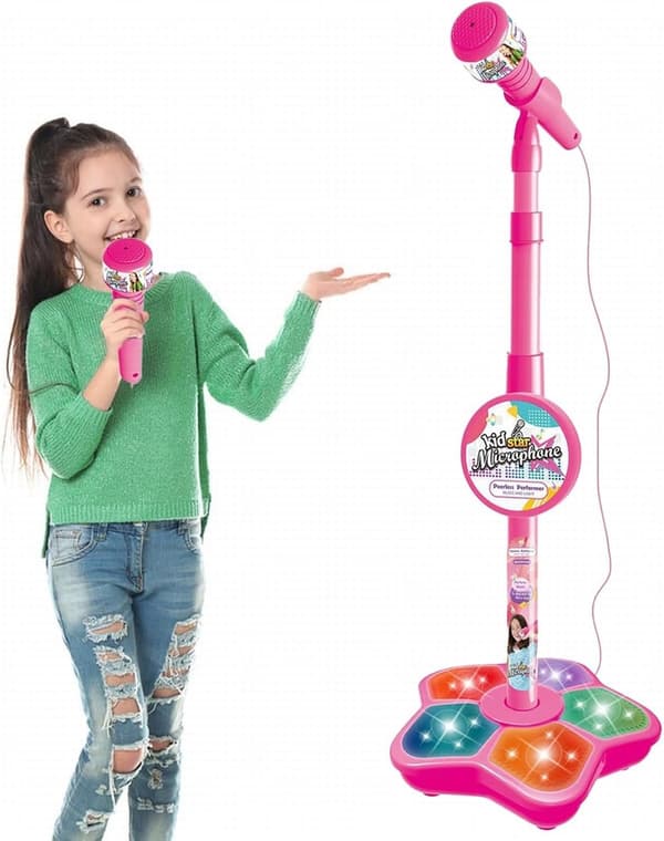 Lasten mikrofonilelu Super Cool 5 valoa (pinkki)