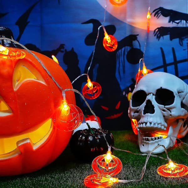 Orange Jack-o'-lantern Halloween Dekorationsljus