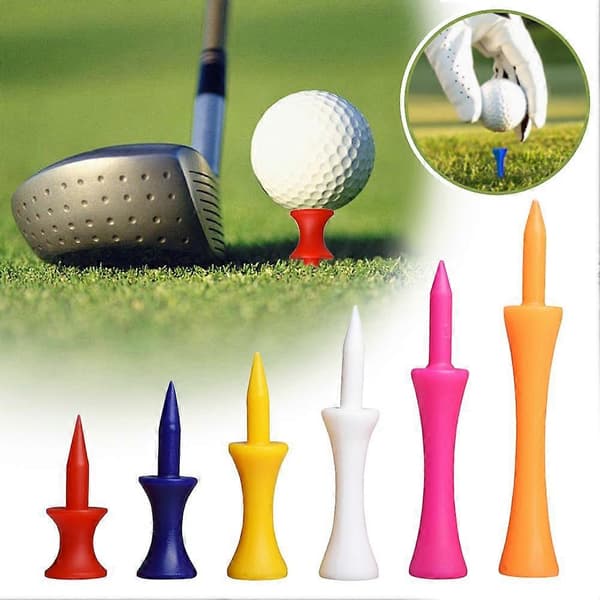 Golftees av plastslott - Alle farger og størrelser - 20 STK/POSE (51 mm hvit)