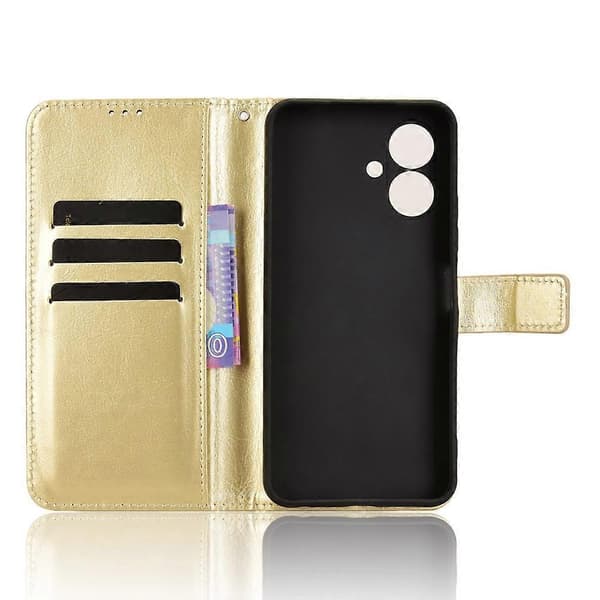 PU læder telefoncover med rem i Crazy Horse tekstur til TECNO Spark Go 2 4G KM4