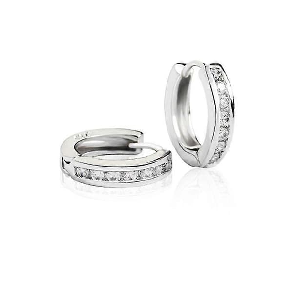 Øreringe mode high-end ny enkelt række diamant kvindelige U-formede allergivenlige zirkon øreringe