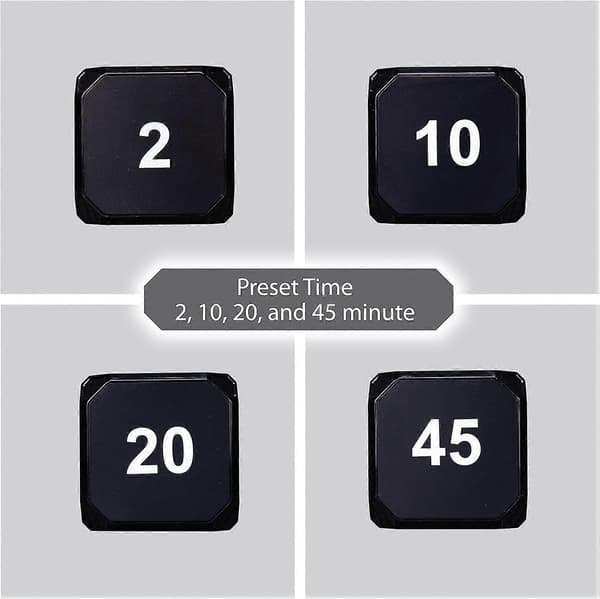 1 stk. Cube-timer Køkken Timer Tyngdekraftssensor Flip Meditation Timer Management Og Nedtælling 5-15-25-45 minutter, sort