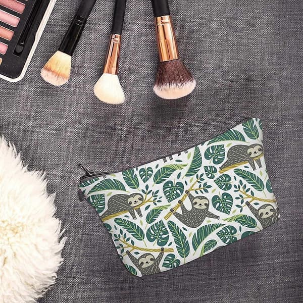 Kosmetiktaske til kvinder, sød rummelig makeup taske, vandafvisende toilettaske, tilbehørs organizer, dovendyr
