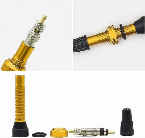 2 Stycken Presta Slanglösa Cykelventiler, Högkvalitativ Mässing Slanglös Presta Ventilstam (40mm)