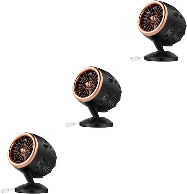 USB Bærbar Ventilator (Guld og Sort)