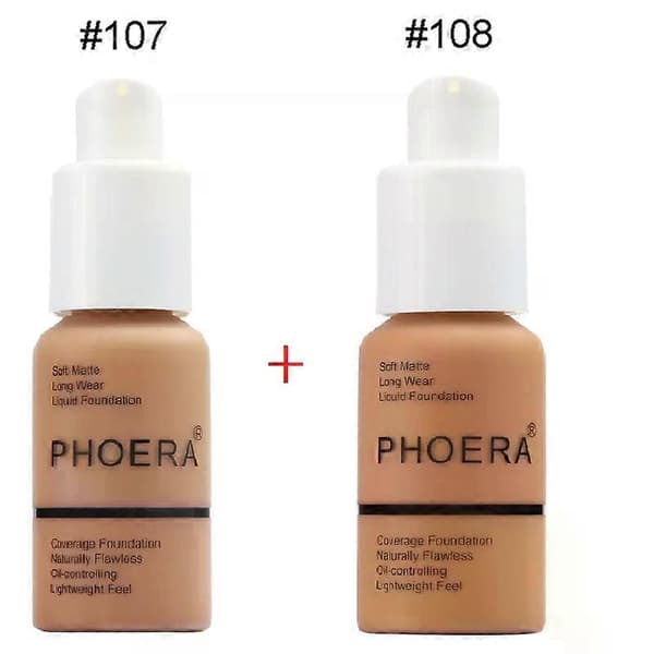 PHOERA Liquid Coverage Foundation Ansiktsbasekrem Lysne Fuktighetskrem Mineral Full Dekkende Concealer Sminke TSLM1 (C17)